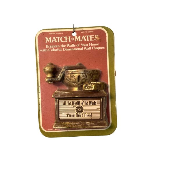 Vintage Match Mates Dimensional Wall Plaque "All The Wealth Of The World Cannot - Picture 6 of 6